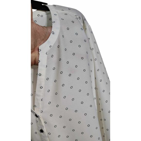 Maurices Womens Blouse Shirt Plus Size 3X. EUC Black/White Sheer - Picture 4 of 5